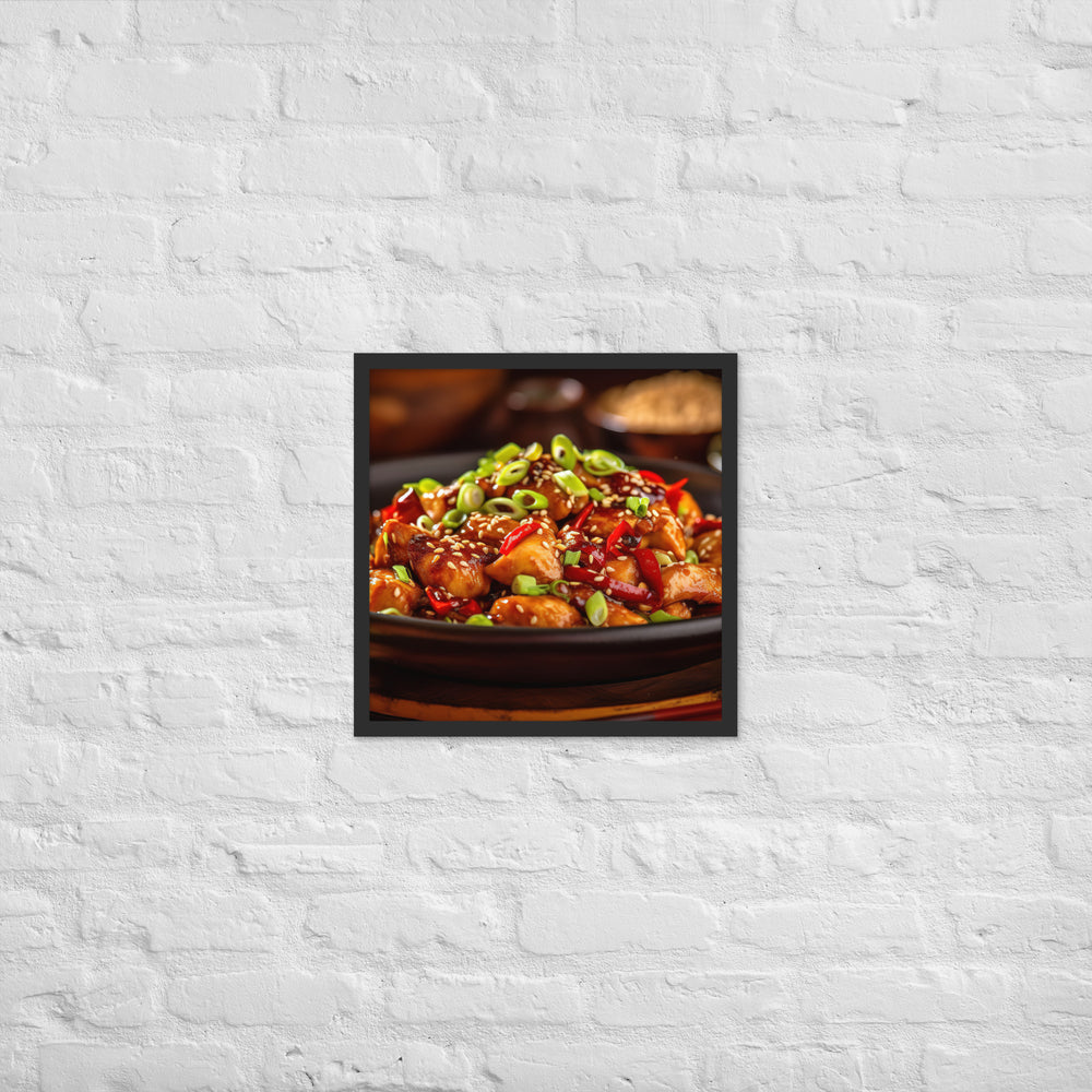 Kung Pao Chicken Framed poster 🤤 from Yumify.AI