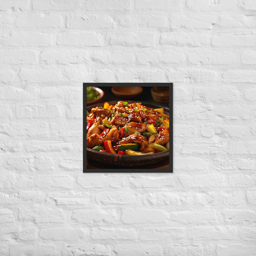 Kung Pao Chicken Framed poster 🤤 from Yumify.AI