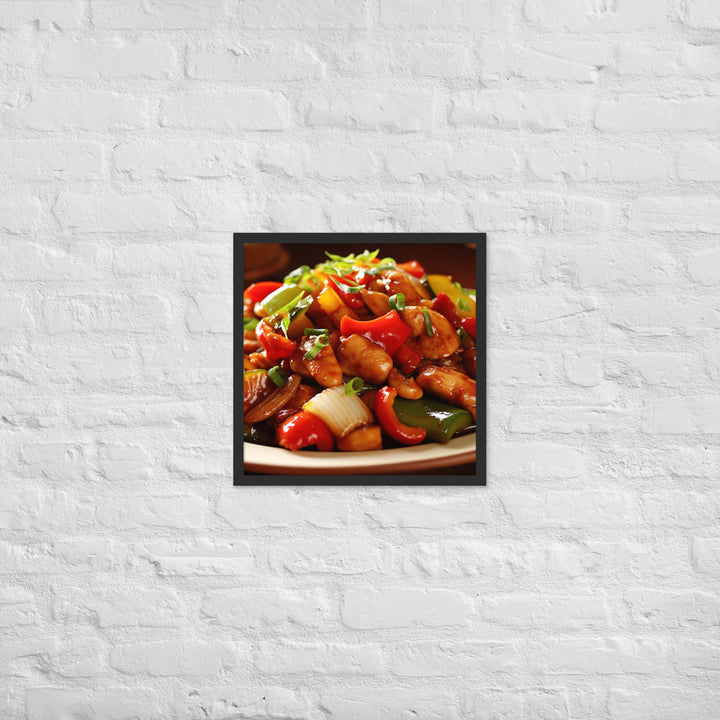 Kung Pao Chicken Framed poster 🤤 from Yumify.AI