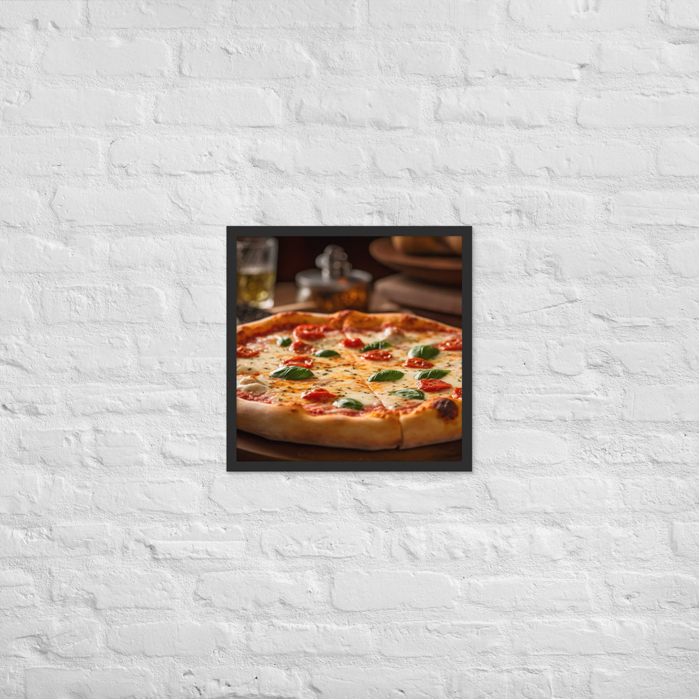 Pizza Margherita Framed poster 🤤 from Yumify.AI