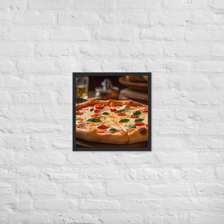 Pizza Margherita Framed poster 🤤 from Yumify.AI