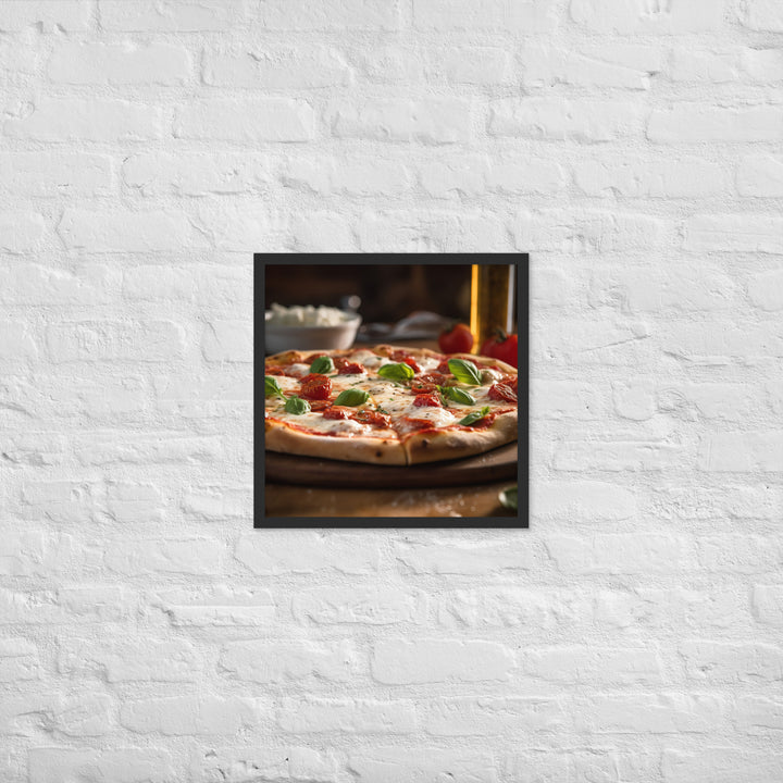 Pizza Margherita Framed poster 🤤 from Yumify.AI