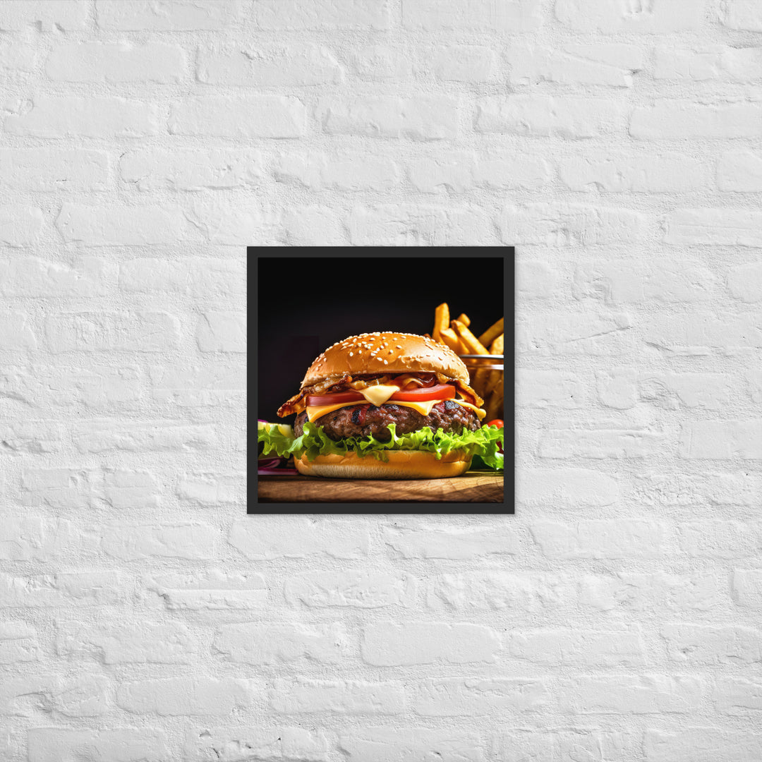 Hamburger Framed poster 🤤 from Yumify.AI