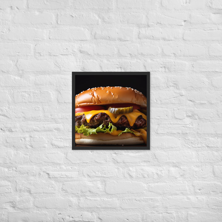 Hamburger Framed poster 🤤 from Yumify.AI