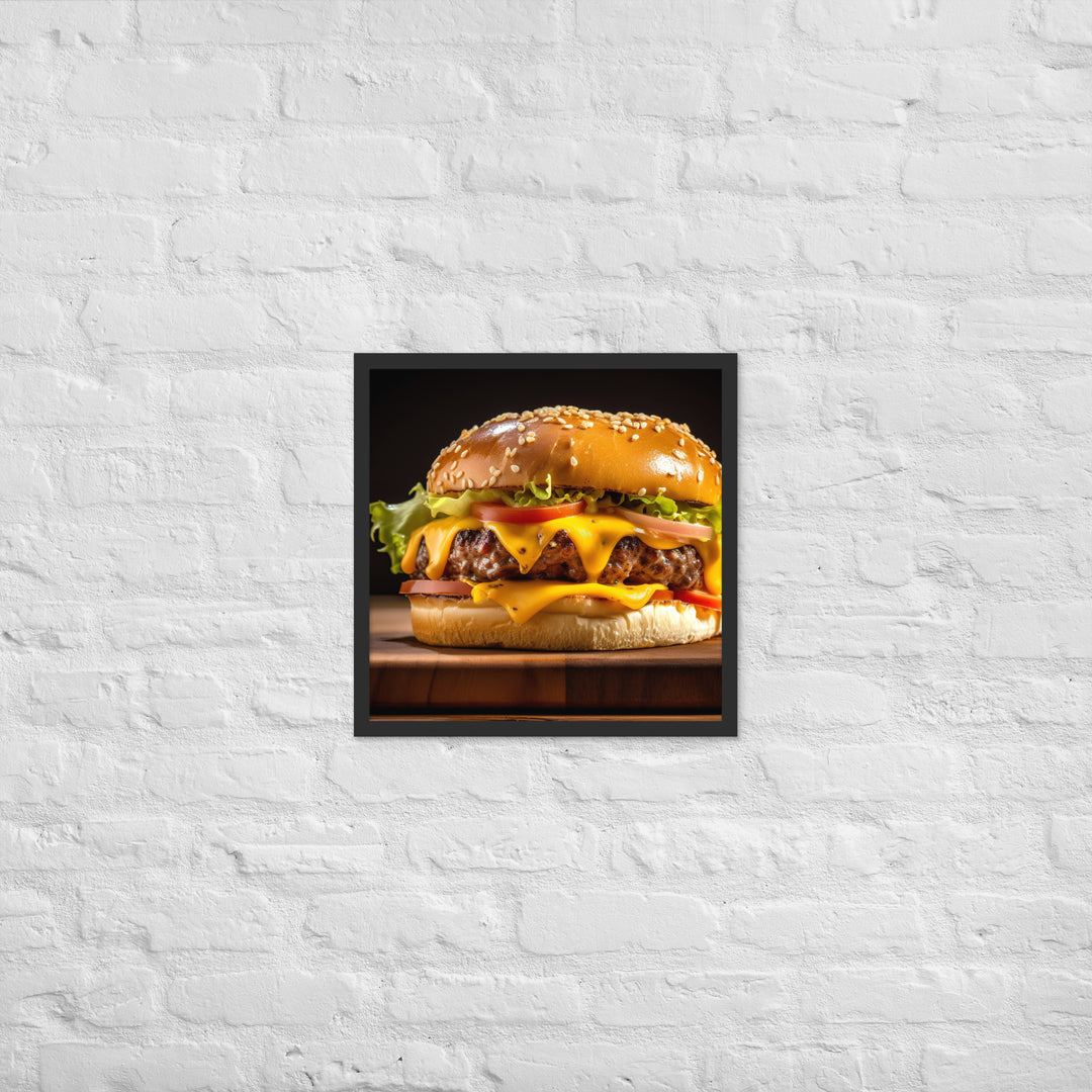 Hamburger Framed poster 🤤 from Yumify.AI