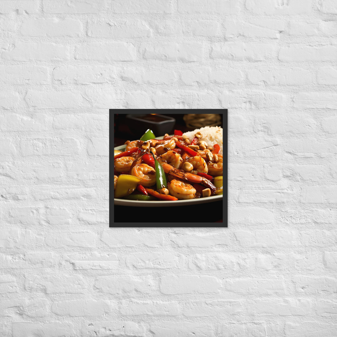 Kung Pao Shrimp Framed poster 🤤 from Yumify.AI