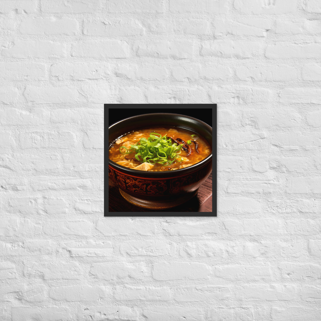 Hot and Sour Soup Framed poster 🤤 from Yumify.AI