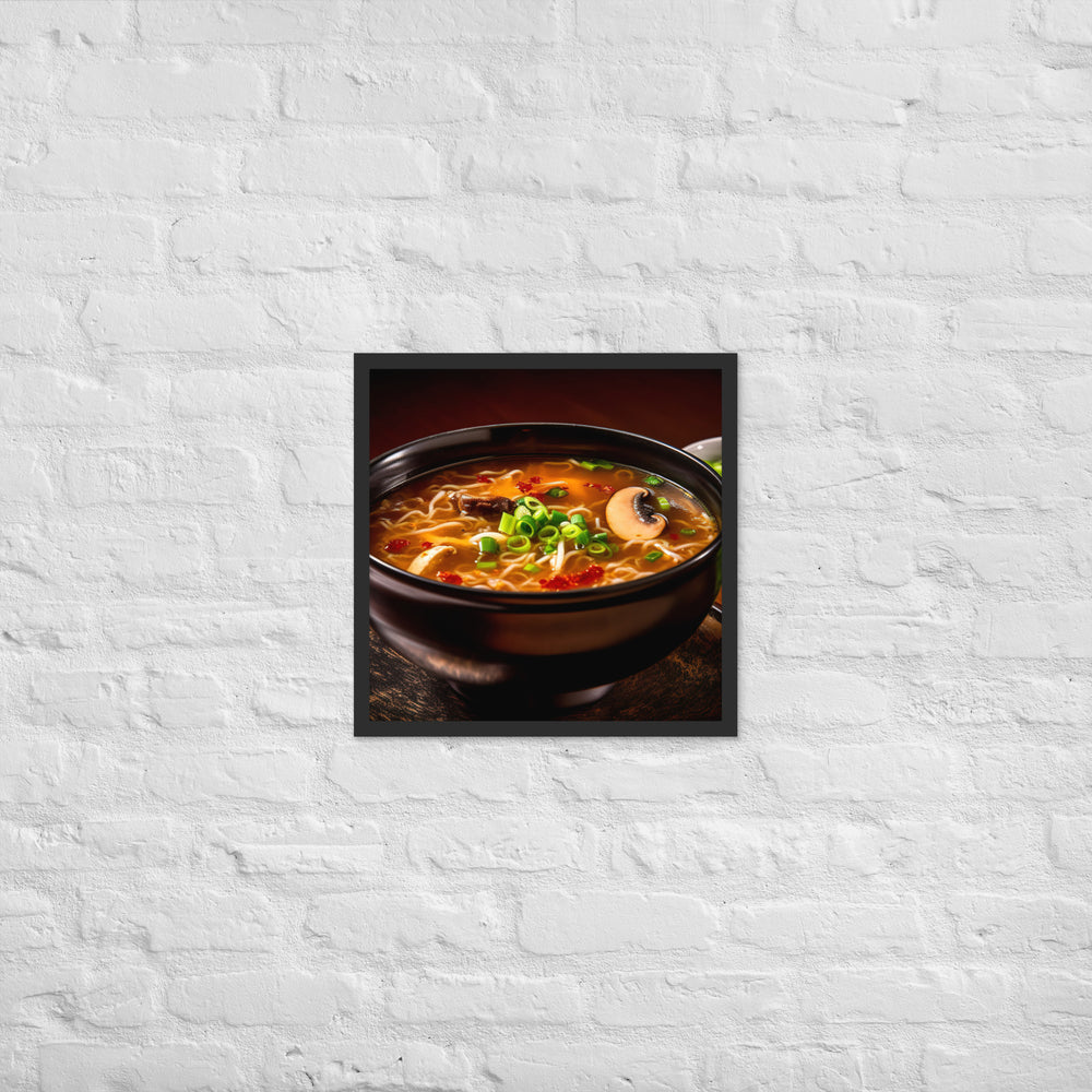 Hot and Sour Soup Framed poster 🤤 from Yumify.AI