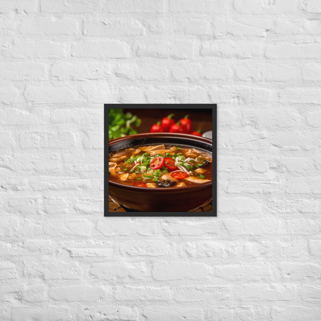 Hot and Sour Soup Framed poster 🤤 from Yumify.AI