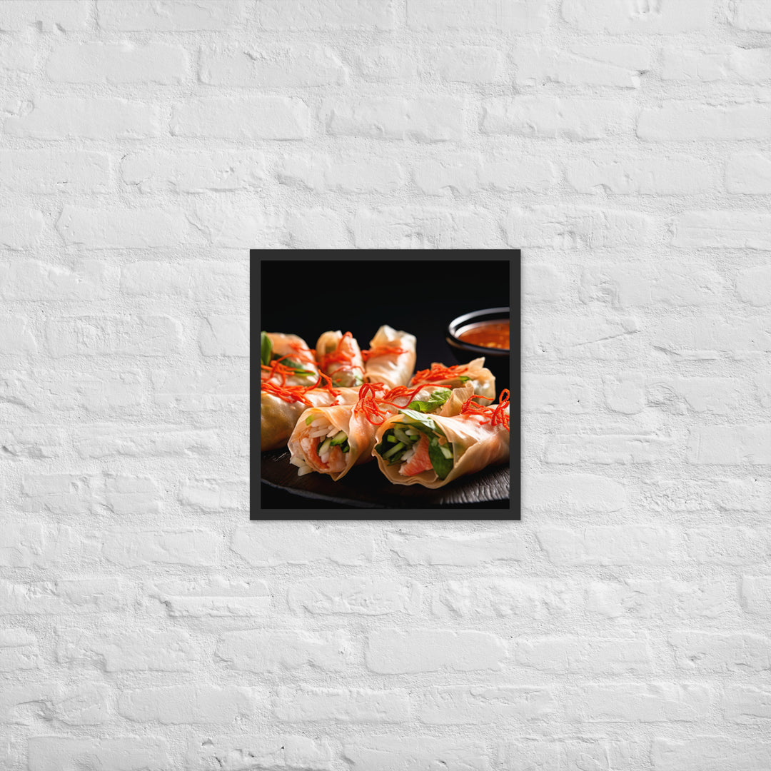 Spring Rolls Framed poster 🤤 from Yumify.AI