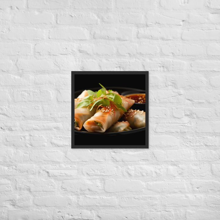 Spring Rolls Framed poster 🤤 from Yumify.AI