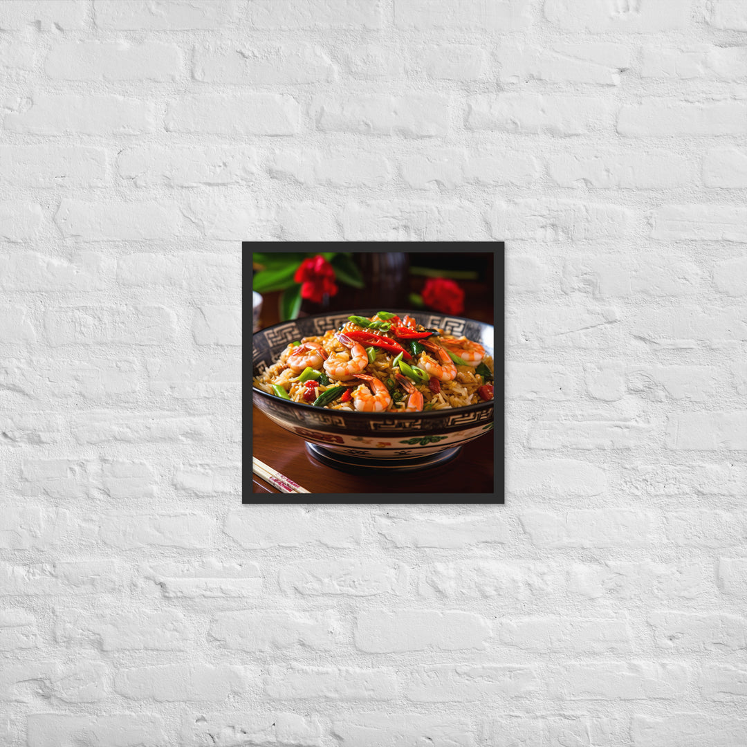 Yangzhou fried rice Framed poster 🤤 from Yumify.AI