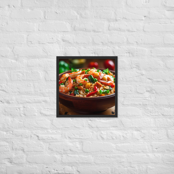 Yangzhou fried rice Framed poster 🤤 from Yumify.AI