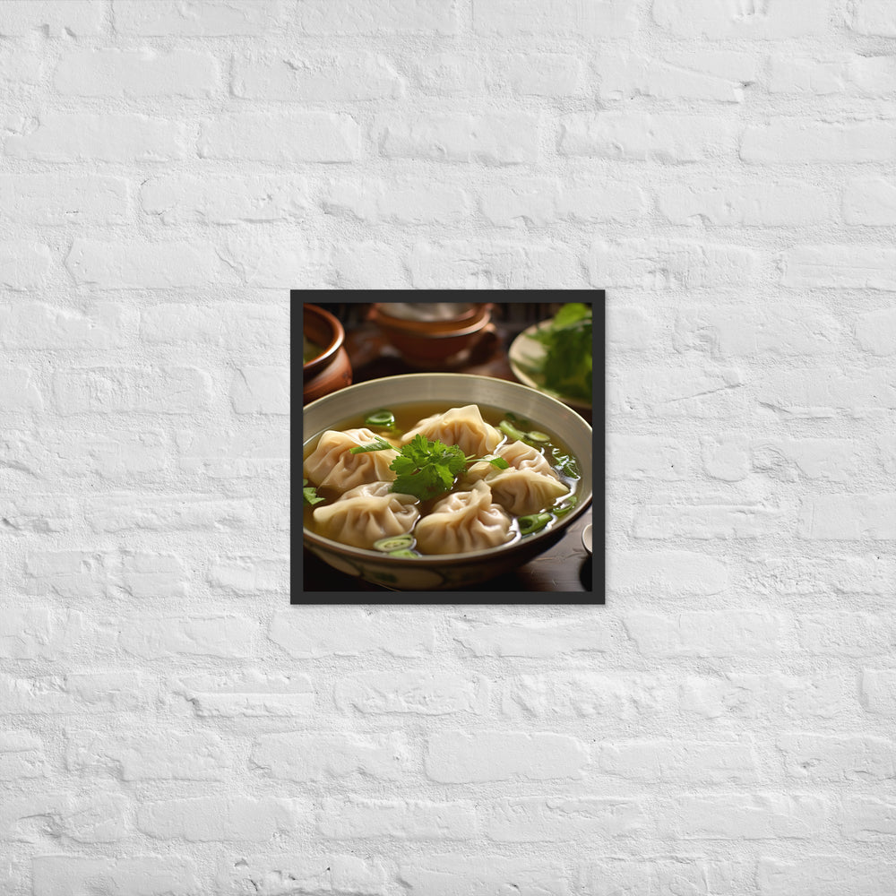 Wonton Soup Framed poster 🤤 from Yumify.AI