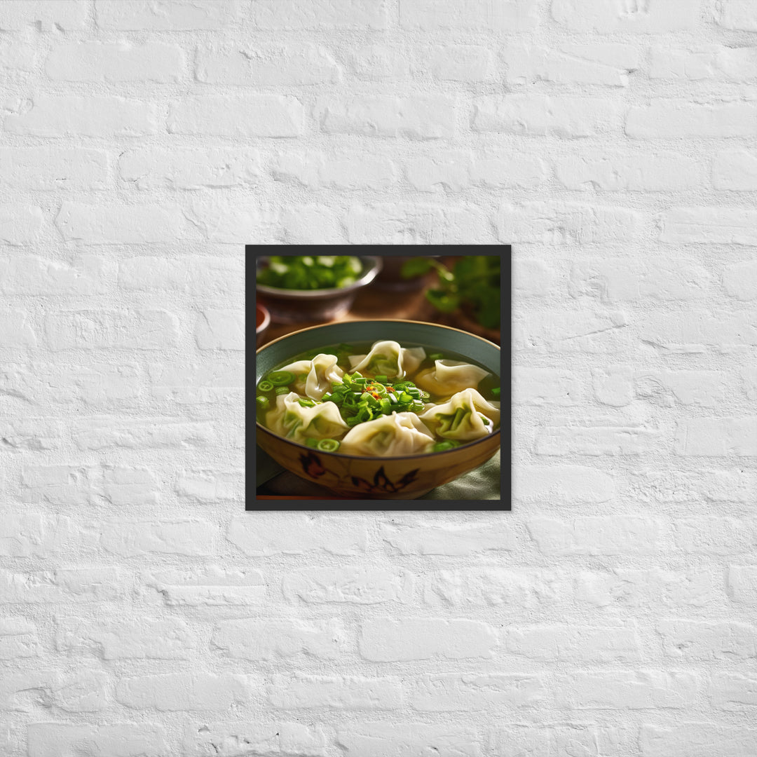 Wonton Soup Framed poster 🤤 from Yumify.AI