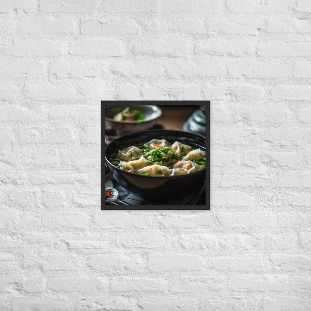 Wonton Soup Framed poster 🤤 from Yumify.AI