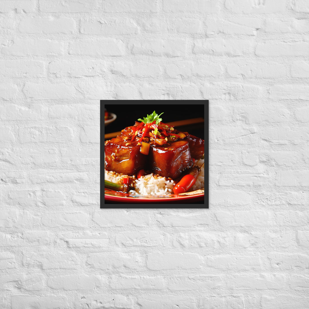 Braised Pork Belly Framed poster 🤤 from Yumify.AI