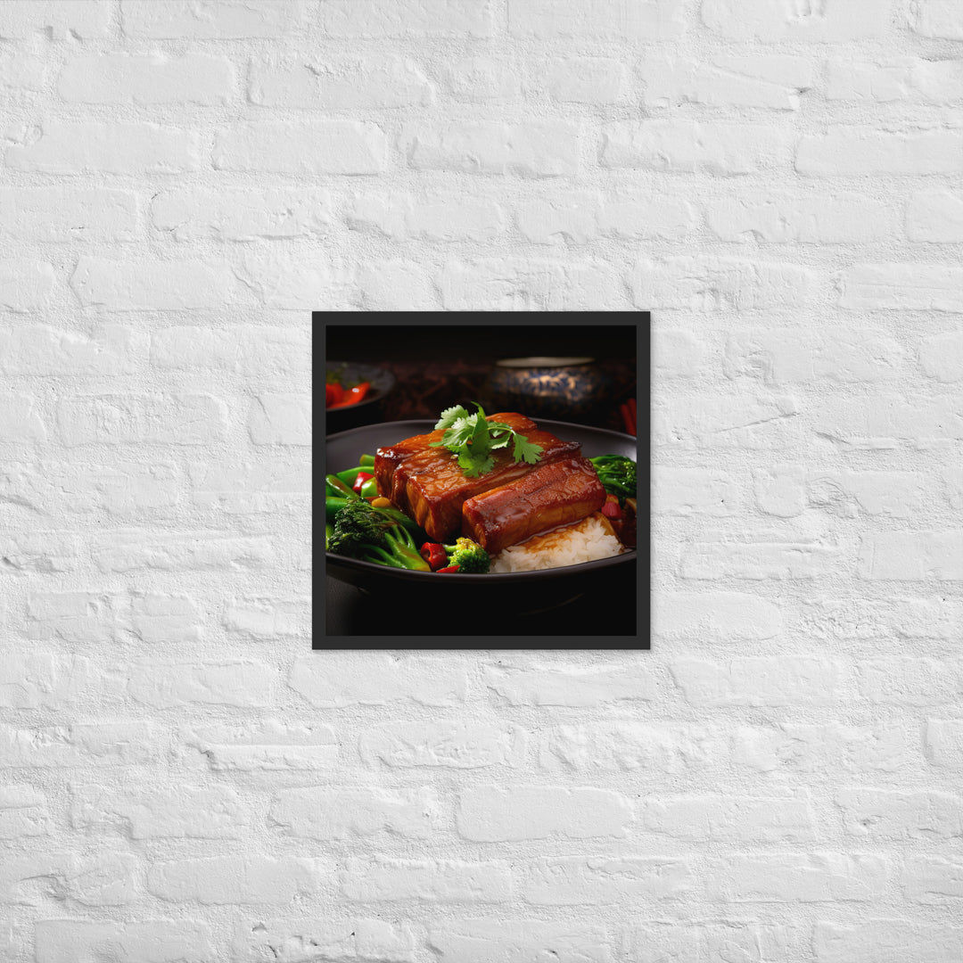 Braised Pork Belly Framed poster 🤤 from Yumify.AI