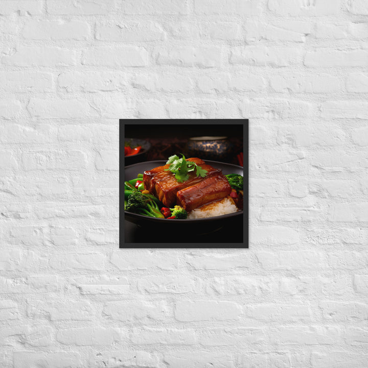 Braised Pork Belly Framed poster 🤤 from Yumify.AI