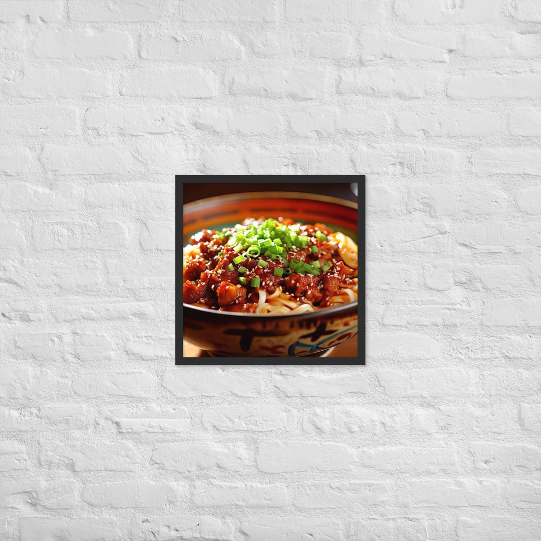 Beijing-style Noodles Framed poster 🤤 from Yumify.AI