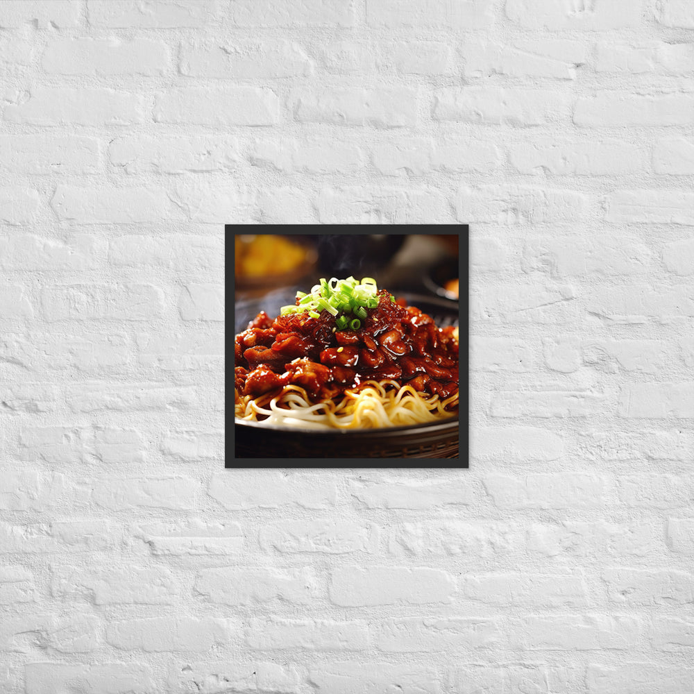 Beijing-style Noodles Framed poster 🤤 from Yumify.AI