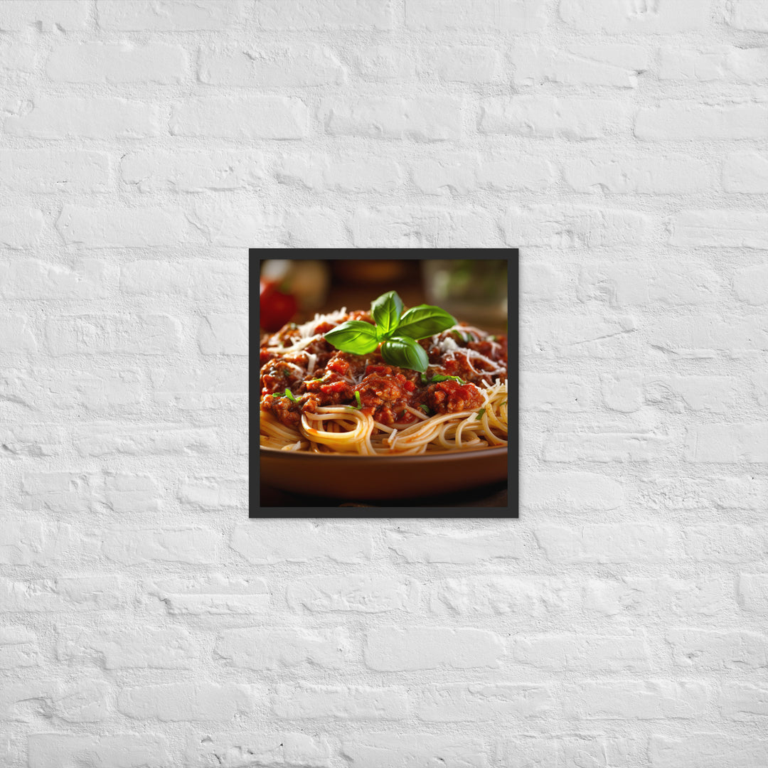 Spaghetti Bolognese Framed poster 🤤 from Yumify.AI