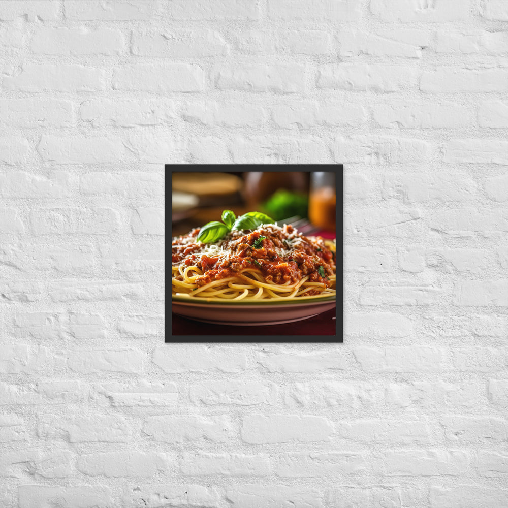 Spaghetti Bolognese Framed poster 🤤 from Yumify.AI