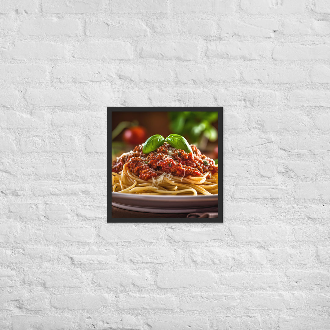 Spaghetti Bolognese Framed poster 🤤 from Yumify.AI