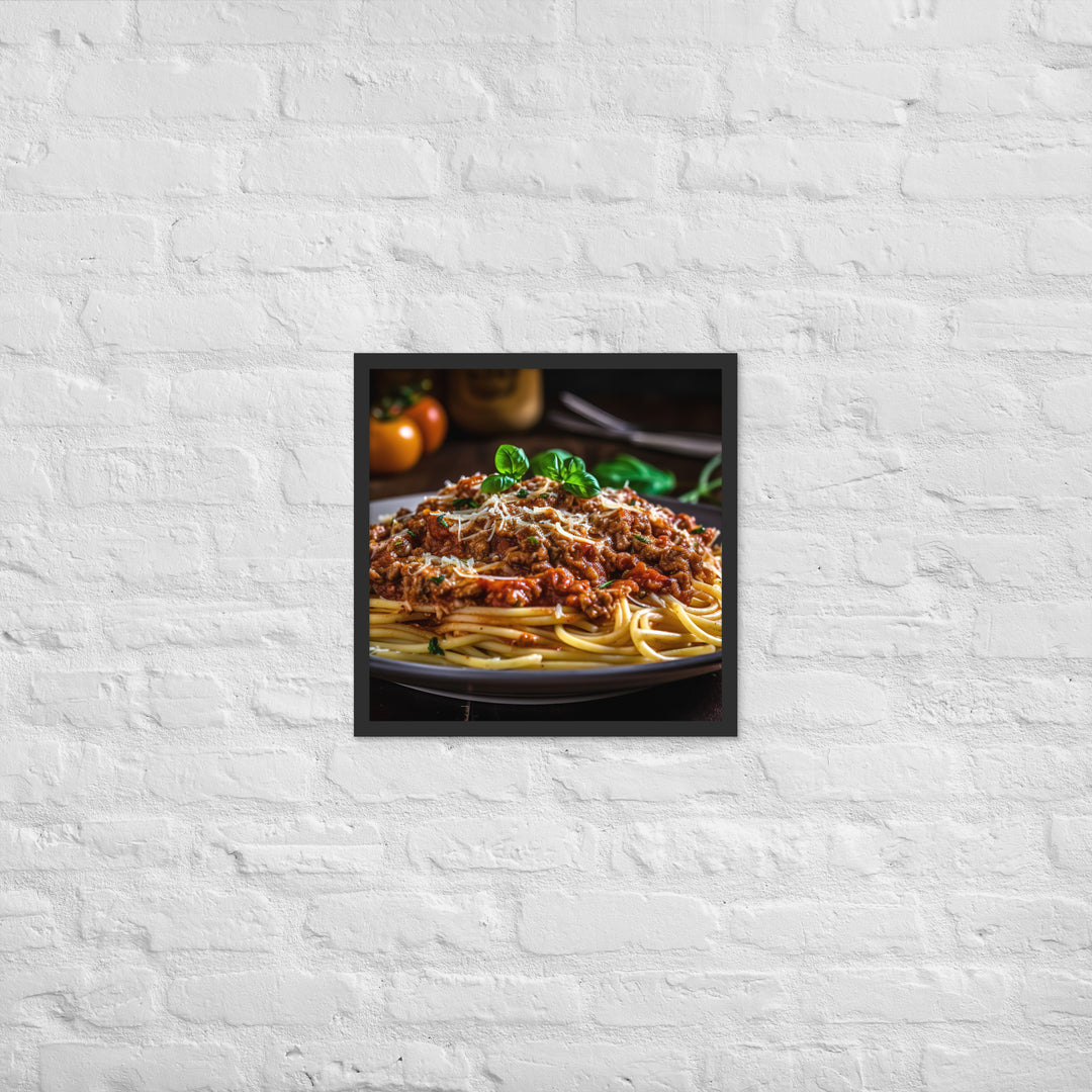 Spaghetti Bolognese Framed poster 🤤 from Yumify.AI