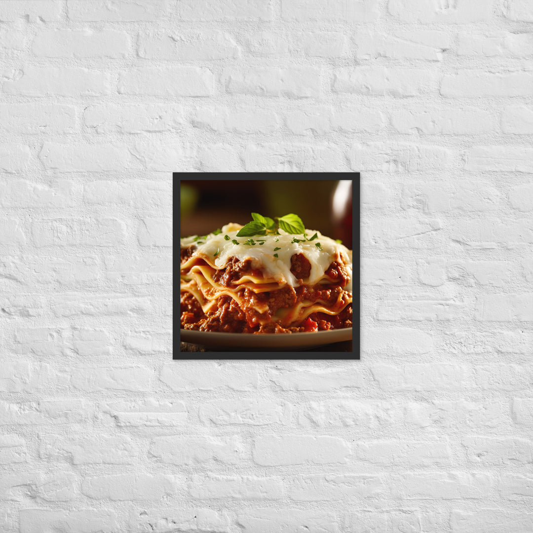 Lasagna Framed poster 🤤 from Yumify.AI