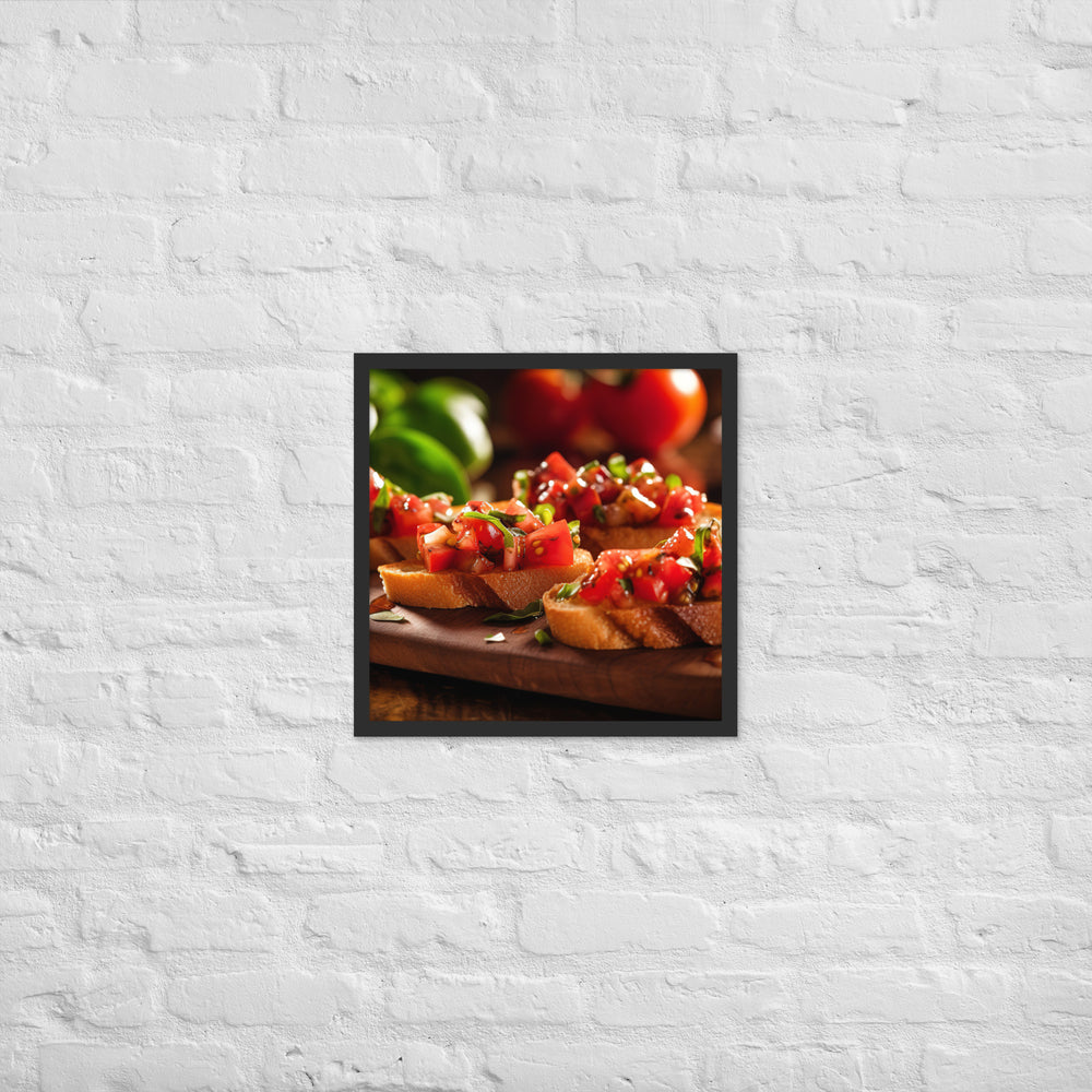 Bruschetta Framed poster 🤤 from Yumify.AI