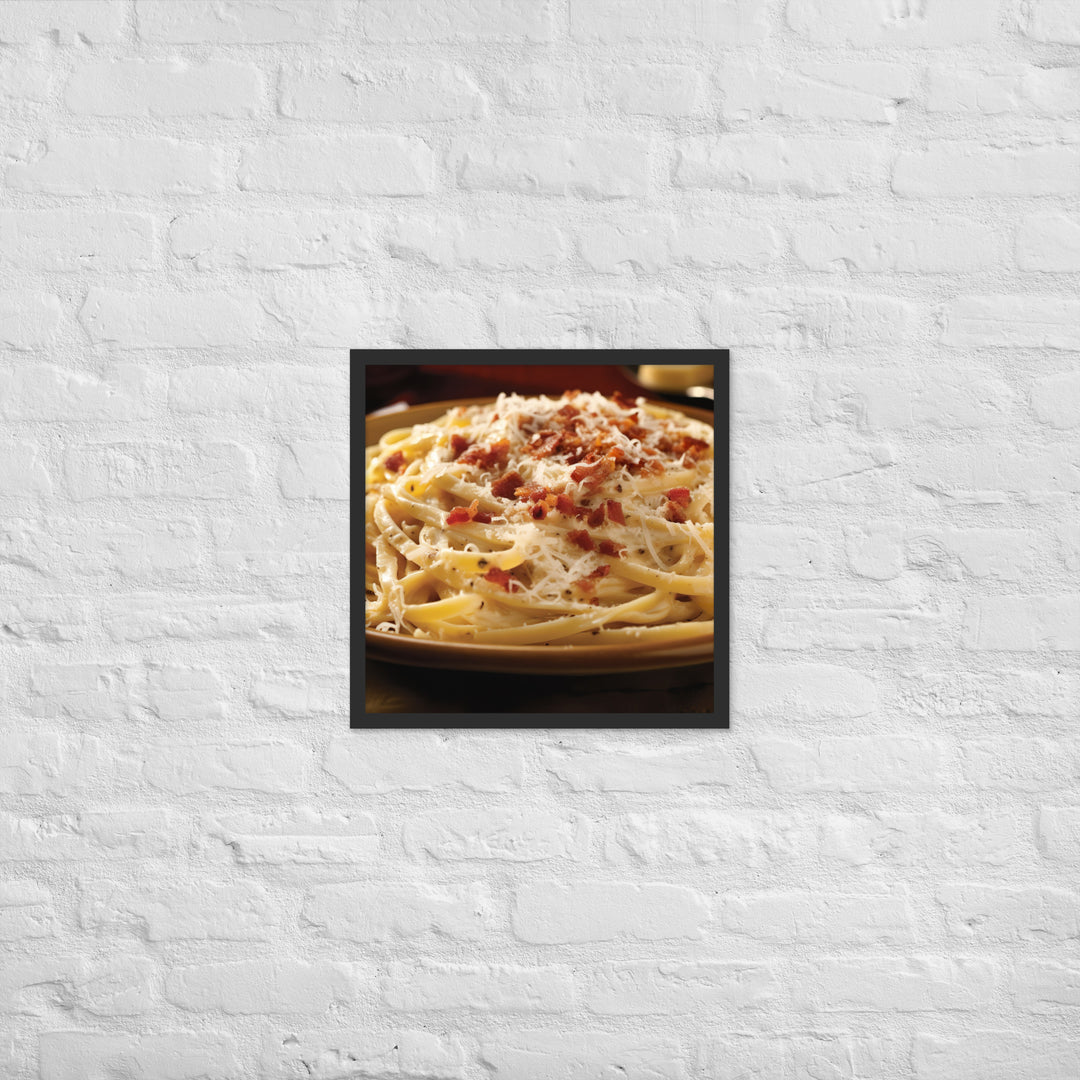 Carbonara Framed poster 🤤 from Yumify.AI