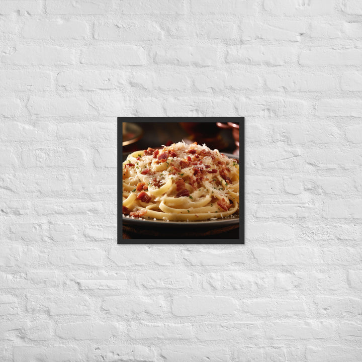 Carbonara Framed poster 🤤 from Yumify.AI