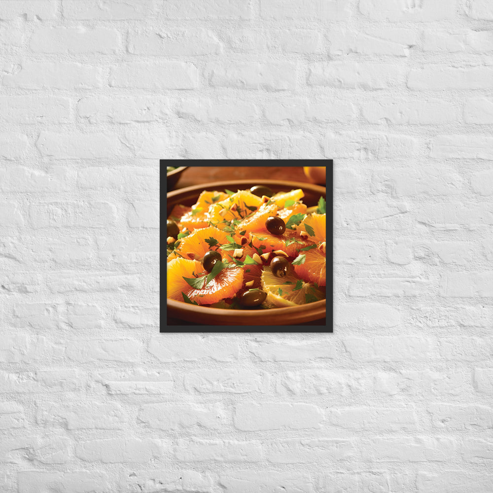 Moroccan Orange and Olive Salad Framed poster 🤤 from Yumify.AI