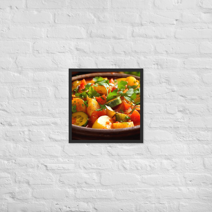 Moroccan Vegetable Stew Framed poster 🤤 from Yumify.AI