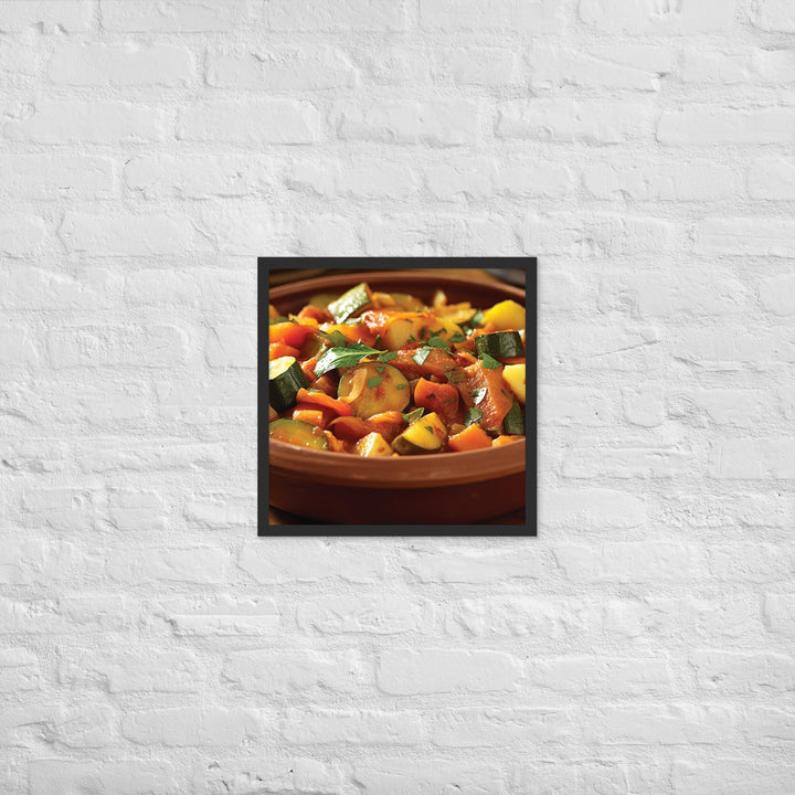 Moroccan Vegetable Stew Framed poster 🤤 from Yumify.AI