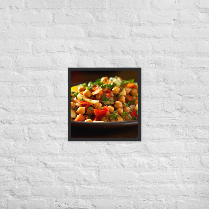 Moroccan Chickpea Salad Framed poster 🤤 from Yumify.AI