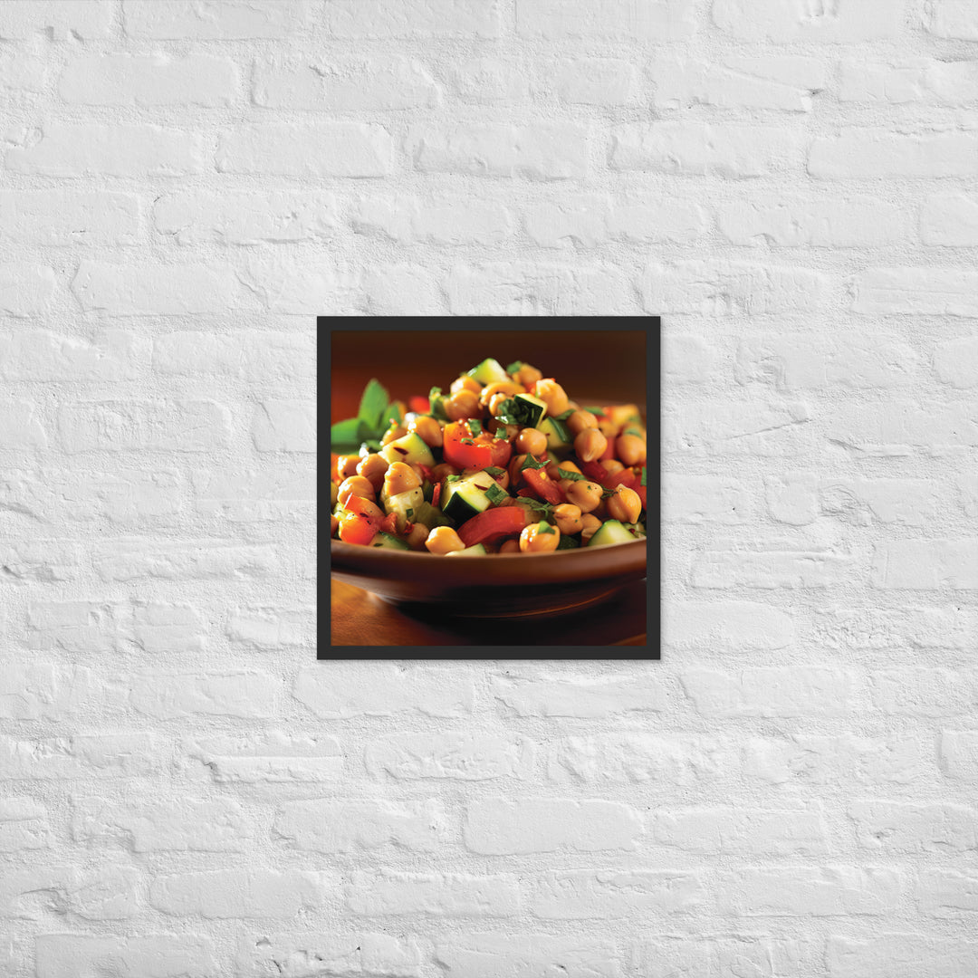 Moroccan Chickpea Salad Framed poster 🤤 from Yumify.AI