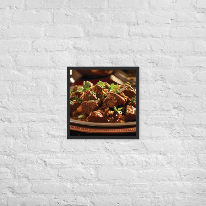 Moroccan Lamb Framed poster 🤤 from Yumify.AI