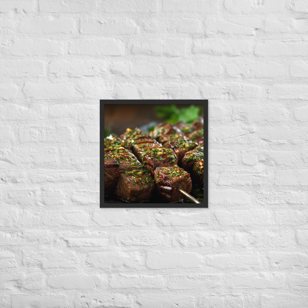 Beef Kebabs Framed poster 🤤 from Yumify.AI