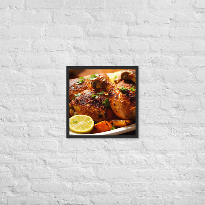 Moroccan Spiced Roasted Chicken Framed poster 🤤 from Yumify.AI