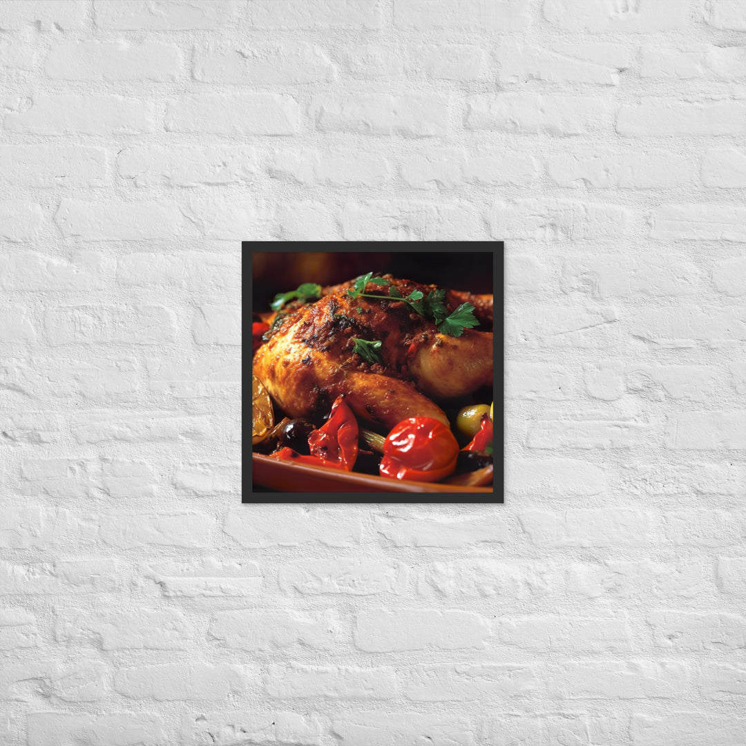 Moroccan Spiced Roasted Chicken Framed poster 🤤 from Yumify.AI