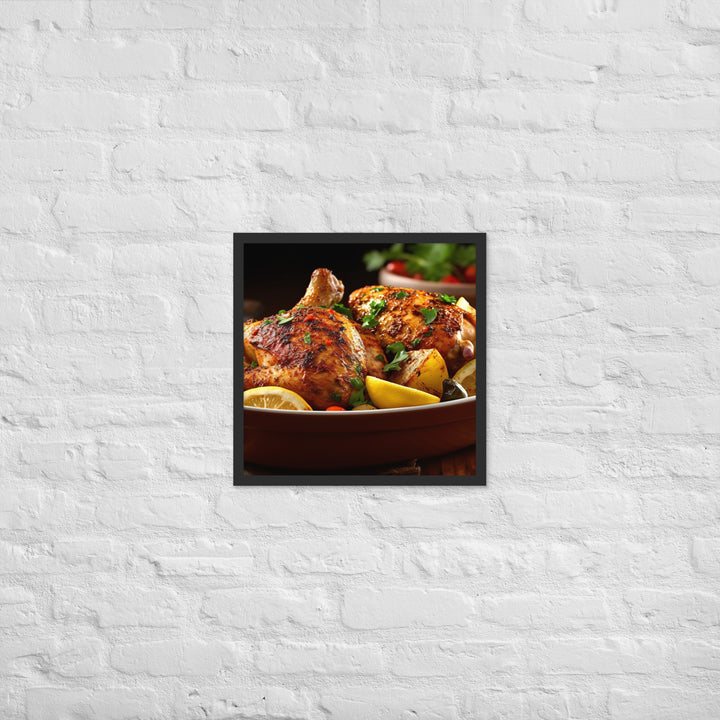 Moroccan Spiced Roasted Chicken Framed poster 🤤 from Yumify.AI