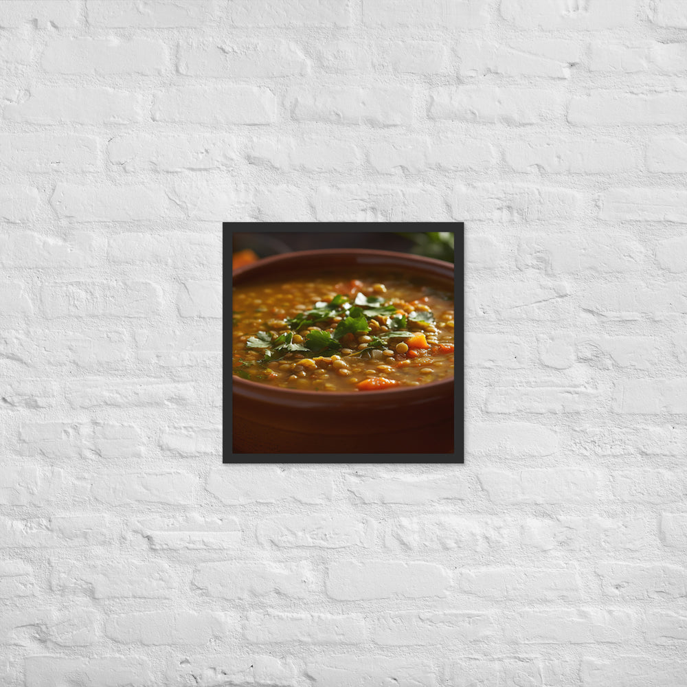 Moroccan Lentil Soup Framed poster 🤤 from Yumify.AI