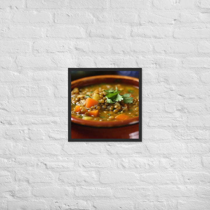 Moroccan Lentil Soup Framed poster 🤤 from Yumify.AI