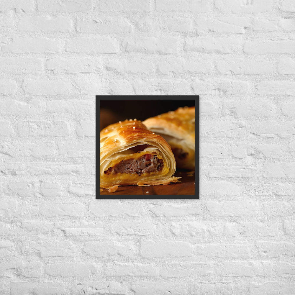 Sausage Roll Framed poster 🤤 from Yumify.AI