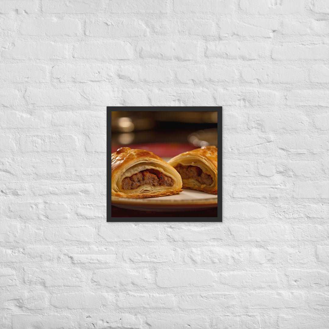 Sausage Roll Framed poster 🤤 from Yumify.AI