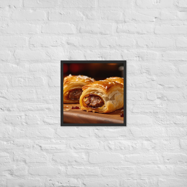 Sausage Roll Framed poster 🤤 from Yumify.AI