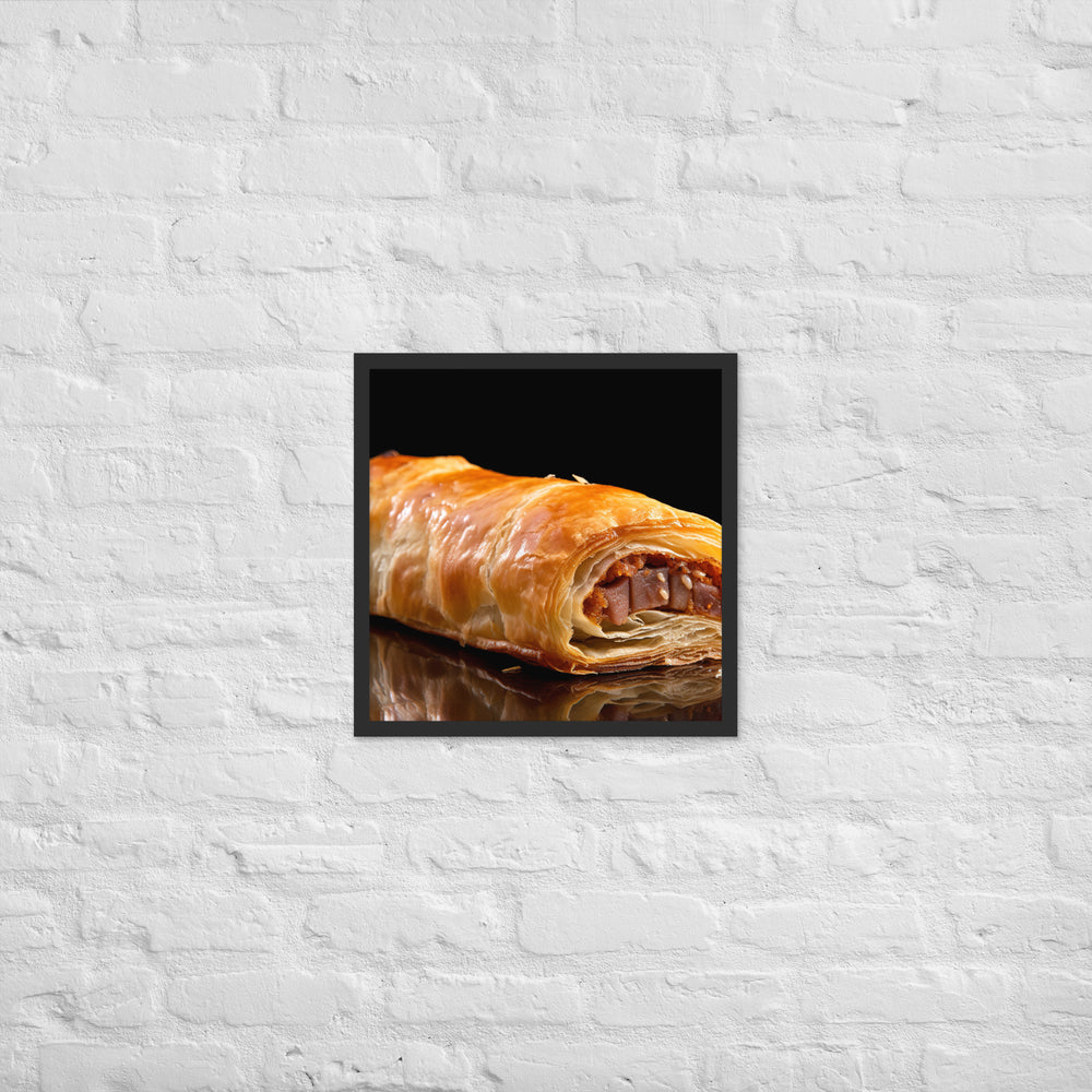 Sausage Roll Framed poster 🤤 from Yumify.AI