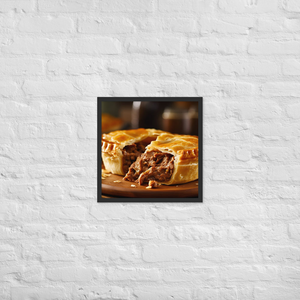 Meat Pie Framed poster 🤤 from Yumify.AI